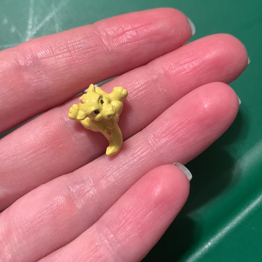 Vintage Tiny Yellow Dragon Mystery Figure -Polly Pocket?
